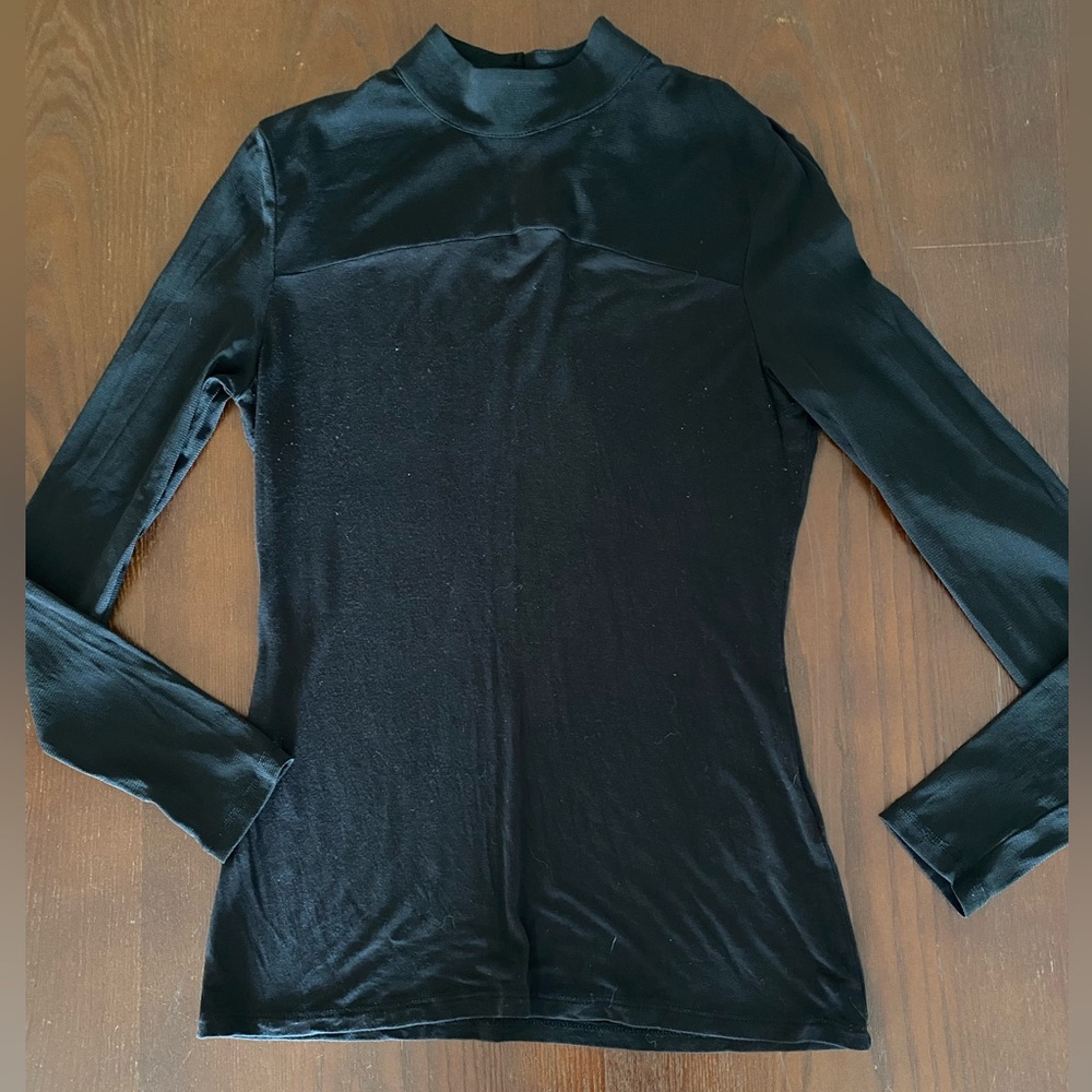 I-N-C International Concepts black mesh top